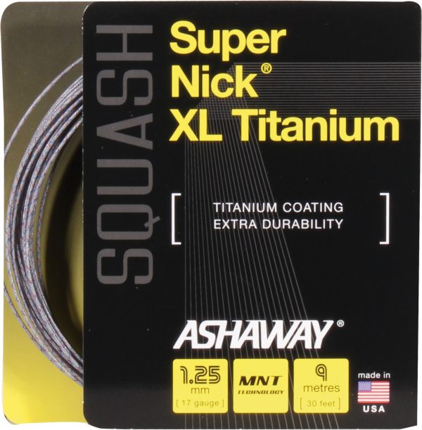 Ashaway SuperNick XL Titanium Squash Saite